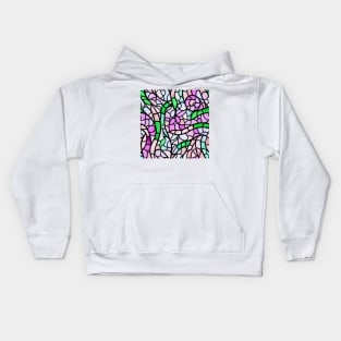 Pastel Garden - Stained Glass Design Art Kids Hoodie